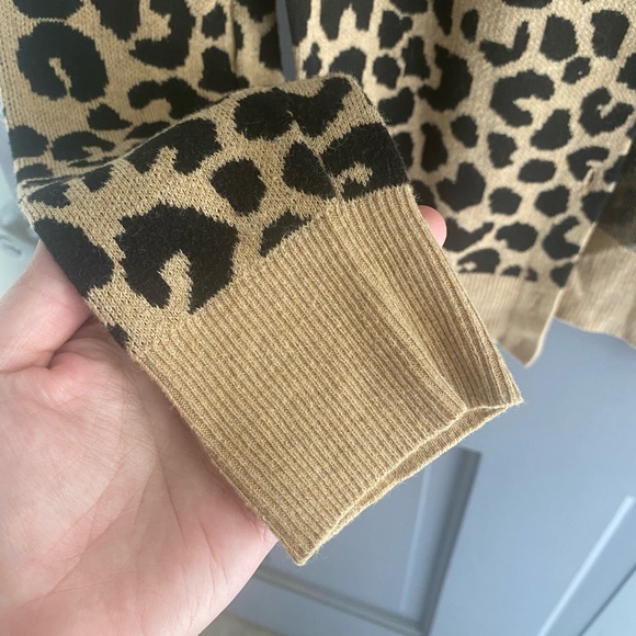 Leopard Print Cardigan Sweater - Picture 2 of 7
